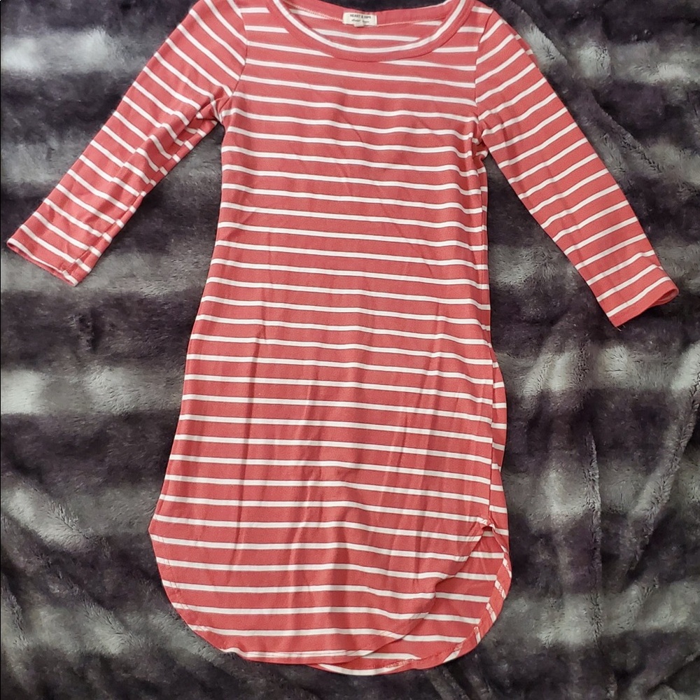 Striped Pink and White Dress